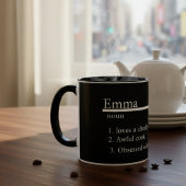 Mug “Personalised Name Grey Satin Coffee Mug”