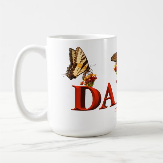 Mug Personalize Dance sign with butterflies  (Gauche)