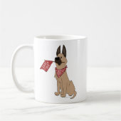 Mug Personalize Love You Cute Dog Cartoon White Simple (Gauche)