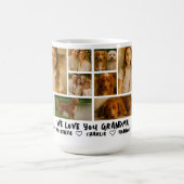Mug Personalized 14 Photo Template Collage and Text (Centre)