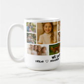 Mug Personalized 14 Photo Template Collage and Text (Gauche)