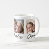 Mug Personalized 3 Photo Grandma Established Year (Devant droit)
