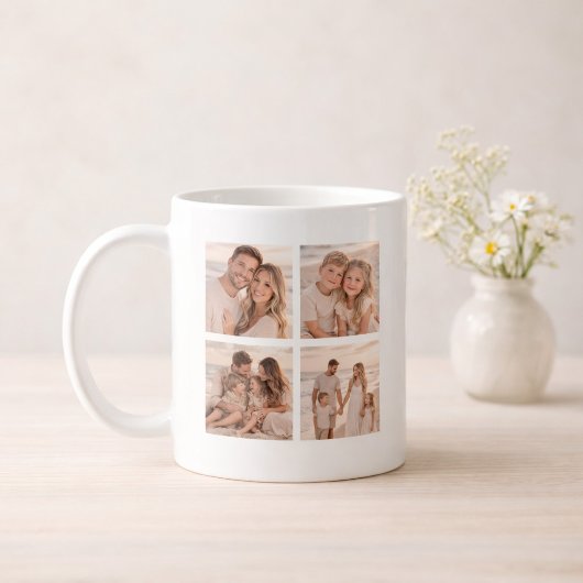 Mug Personalized 4 Photo Name and Date Memory