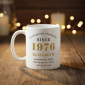 Mug Personalized 50th Birthday 1976 Add Name Elegant