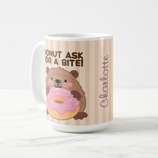 Mug Personalized A fun play on words Castor & Dona (Devant gauche)
