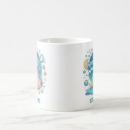 Mug Personalized Aquarius Zodiac Water Bearer (Centre)