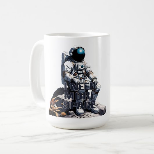 Mug Personalized Astronaut Gift – I Need More Space (Devant gauche)