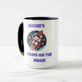 Mug Personalized Astronaut Kitty Coffee & Cocoa Cup (Devant gauche)