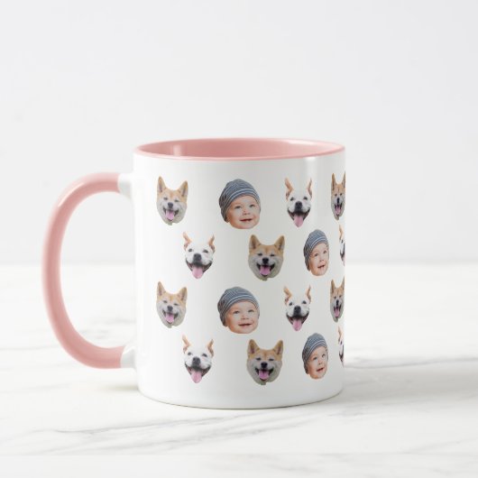 Mug Personalized Baby Face Coffee Cup, 3 Photos       (Gauche)