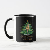 Mug Personalized Ballerina ballet dancer christmas  (Gauche)