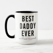 Mug Personalized Best Daddy Ever | Custom Father’s Day (Gauche)