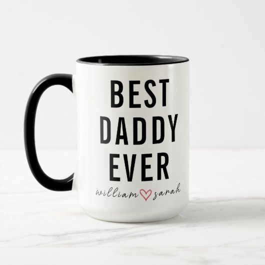 Mug Personalized Best Daddy Ever | Custom Father’s Day (Gauche)