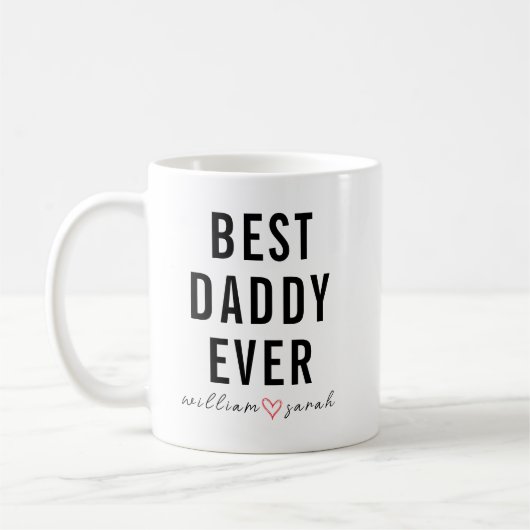 Mug Personalized Best Daddy Ever | Custom Father’s Day (Gauche)