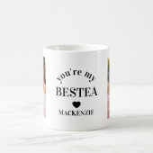 Mug Personalized Bestea (bestie + tea) text 2 photos (Centre)