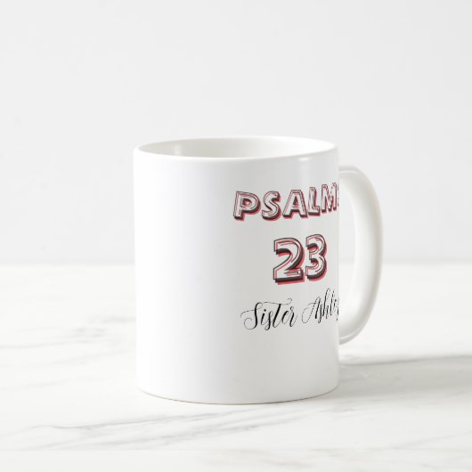 Mug Personalized bible Scripture Psalms 23 Christian  (Devant droit)