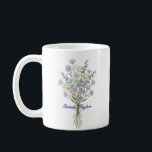 Mug Personalized Birth Flower Aster Custom<br><div class="desc">Celebrate a special connection with our Watercolor Birth Flower Personalized Mug. Featuring a floral illustration that represents the unique beauty of their birth month, this mug blends artistic flair with everyday functionality. The soft, ethereal watercolor textures pop against the crisp ceramic, creating a piece that feels more like a work...</div>