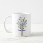 Mug Personalized Birth Flower Aster Custom (Gauche)