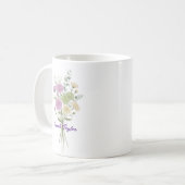 Mug Personalized Birth Flower Chrysanthemum Custom (Devant gauche)