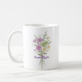 Mug Personalized Birth Flower Chrysanthemum Custom (Gauche)