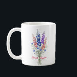 Mug Personalized Birth Flower Larkspur Custom<br><div class="desc">Celebrate a special connection with our Watercolor Birth Flower Personalized Mug. Featuring a floral illustration that represents the unique beauty of their birth month, this mug blends artistic flair with everyday functionality. The soft, ethereal watercolor textures pop against the crisp ceramic, creating a piece that feels more like a work...</div>