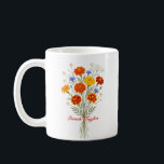 Mug Personalized Birth Flower Marigold Custom<br><div class="desc">Celebrate a special connection with our Watercolor Birth Flower Personalized Mug. Featuring a floral illustration that represents the unique beauty of their birth month, this mug blends artistic flair with everyday functionality. The soft, ethereal watercolor textures pop against the crisp ceramic, creating a piece that feels more like a work...</div>