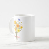 Mug Personalized Birth Flower Narcissus Custom (Devant gauche)