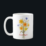 Mug Personalized Birth Flower Narcissus Custom<br><div class="desc">Celebrate a special connection with our Watercolor Birth Flower Personalized Mug. Featuring a floral illustration that represents the unique beauty of their birth month, this mug blends artistic flair with everyday functionality. The soft, ethereal watercolor textures pop against the crisp ceramic, creating a piece that feels more like a work...</div>