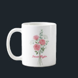 Mug Personalized Birth Flower Pink Rose Custom<br><div class="desc">Celebrate a special connection with our Watercolor Birth Flower Personalized Mug. Featuring a floral illustration that represents the unique beauty of their birth month, this mug blends artistic flair with everyday functionality. The soft, ethereal watercolor textures pop against the crisp ceramic, creating a piece that feels more like a work...</div>