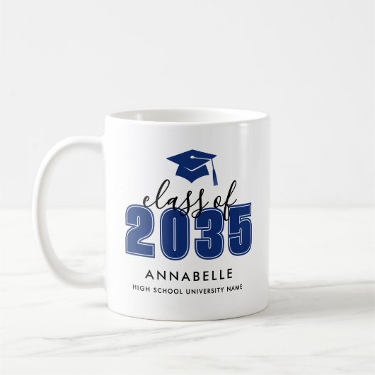 Mug Personalized Blue Graduation (Gauche)