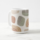 Mug Personalized Boho Earth Tones Abstract ID1273 (Devant gauche)