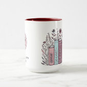 Mug Personalized Book Club Logo & Floral (Centre)