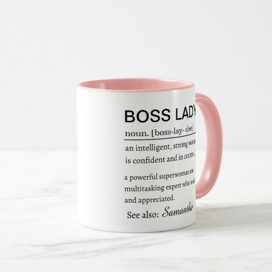 Mug Personalized Boss Lady Definition (Devant droit)