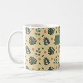 Mug Personalized Botanical Name Cream and Sage Green (Gauche)