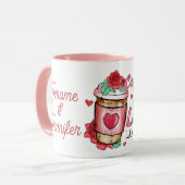 Mug Personalized Bride & Groom Names Newlyweds Elegant (Devant gauche)