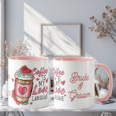 Mug Personalized Bride & Groom Names Newlyweds Elegant
