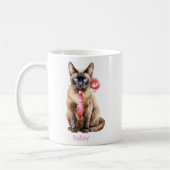 Mug Personalized Burmese Cat Valentine's Day (Gauche)