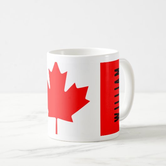 Mug Personalized Canada Flag | Custom Name Canada Day (Devant droit)