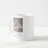 Mug Personalized Cat Photo Custom Caption Funny Pet (Devant gauche)