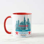 Mug Personalized Chicago Marathon 2025 Gift For Runner (Gauche)