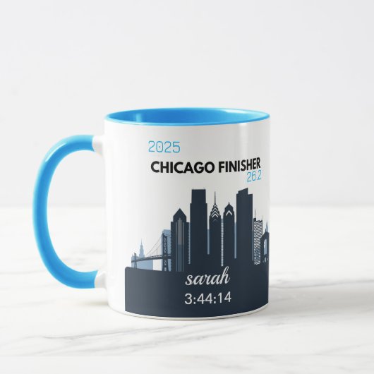Mug Personalized Chicago Marathon Gift For Marathoner (Gauche)