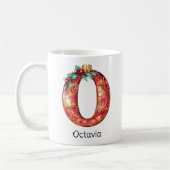 Mug Personalized Christmas Ornament Monogram O (Gauche)