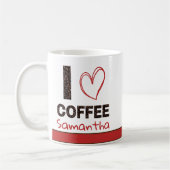 Mug Personalized Coffee Lover Custom Name Design (Gauche)