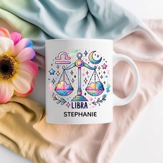 Mug Personalized Colorful Libra Zodiac Astrology