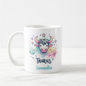 Mug Personalized Colorful Taurus Bull Zodac Astrology (Gauche)