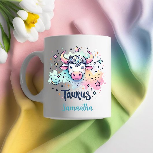 Mug Personalized Colorful Taurus Bull Zodac Astrology