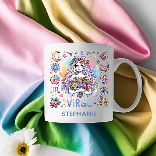 Mug Personalized Colorful Virgo Zodiac Astrology