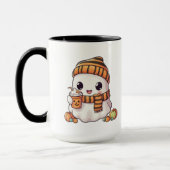 Mug Personalized Cozy Ghost and Pumpkin Spice Autumn M (Gauche)