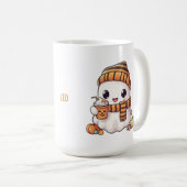 Mug Personalized Cozy Ghost and Pumpkin Spice Autumn M (Devant droit)