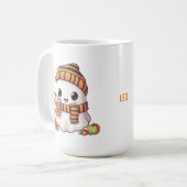 Mug Personalized Cozy Ghost and Pumpkin Spice Autumn M (Devant gauche)