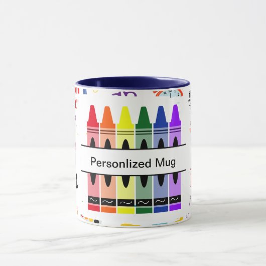 Mug Personalized Crayon Back To School (Centre)